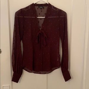 It is a sheer blouse.